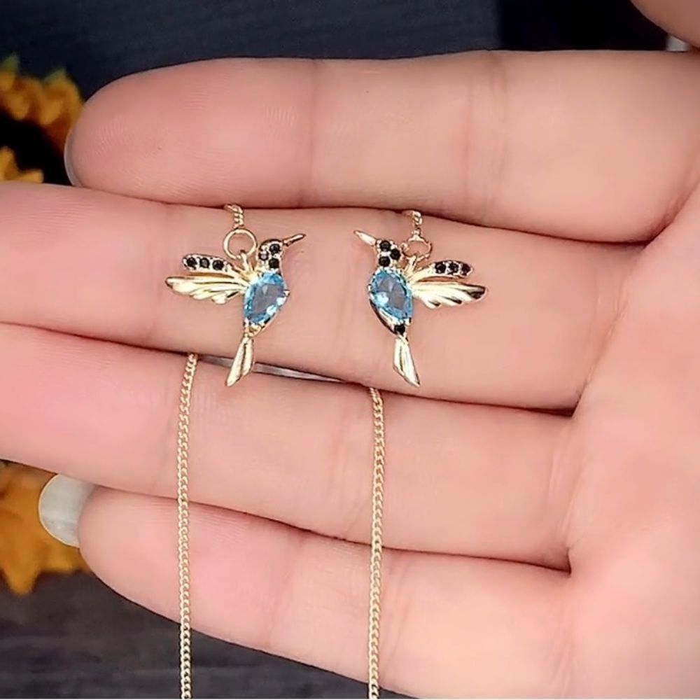 3for$20 NEW Pair Pretty Bird Cubic Zirconia Drop Earrings For Women Valentine's